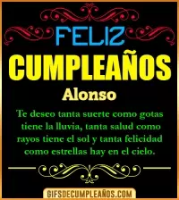 Frases de Cumpleaños Alonso